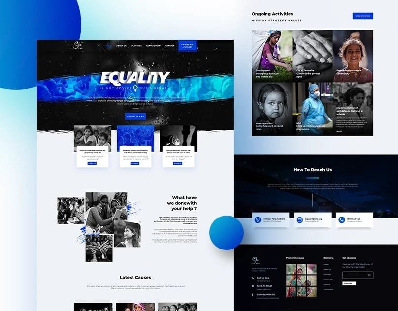 Responsive website design service for business enquiries, bookings and sales