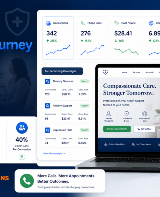 Google Ads case study for Optimum Mental Health Services by Power Web Solutions