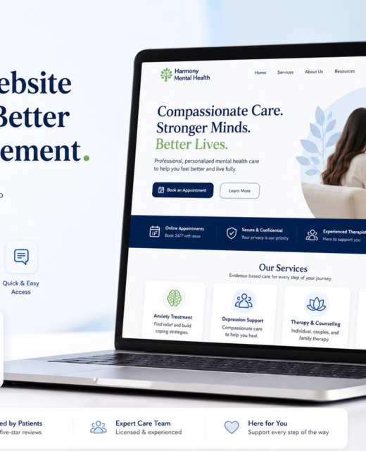 Optimum Mental Health Services WordPress website redesign by Power Web Solutions